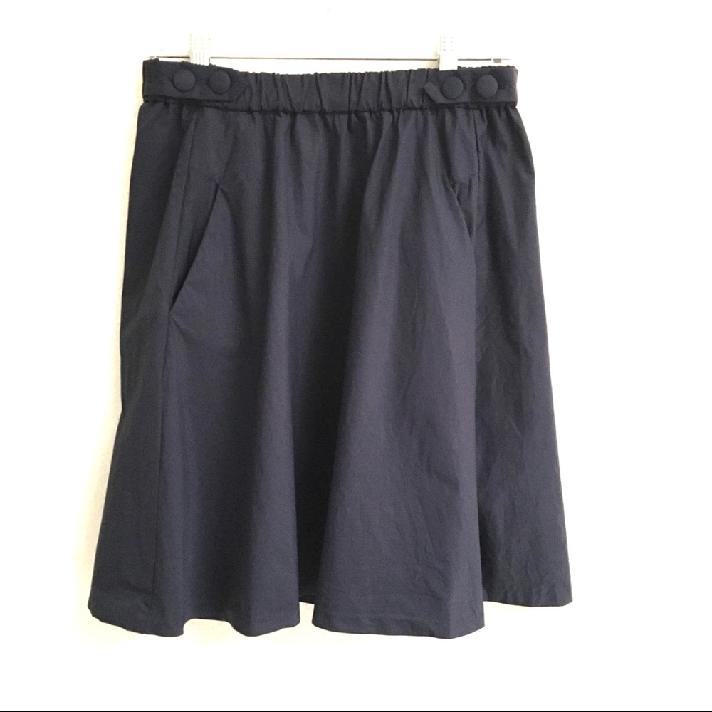 Zara Navy A-Line Skirt